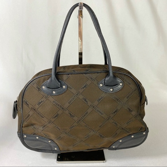 Longchamp Paris Fabric and Leather Satchel Bag - Picture 2 of 16